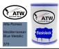 Preview: Alfa-Romeo, Mediterranean Blue Metallic, 375: 500ml Lackdose, von ATW Autoteile West.